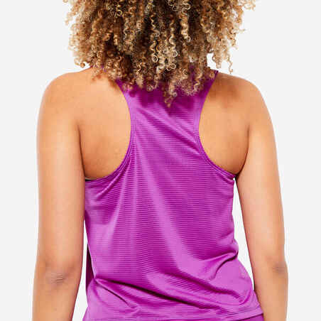 Moteriški kūno rengybos berankoviai marškinėliai, violetiniai