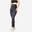 Leggings donna fitness 120 vita alta con tasca nero-grigio stampati
