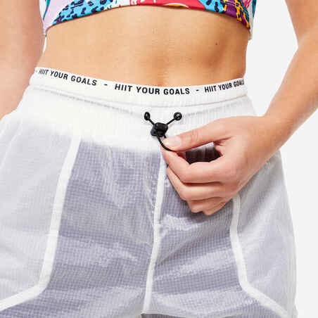 Women's 2-in-1 Fitness Cardio Shorts - White