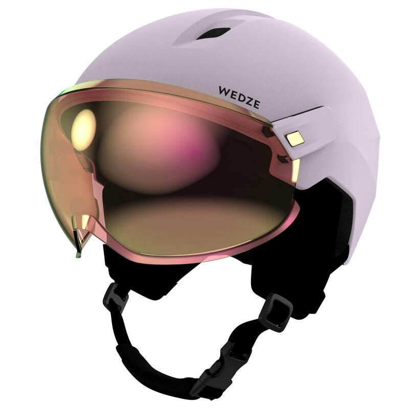 Casco con visiera sci adulto 550 malva