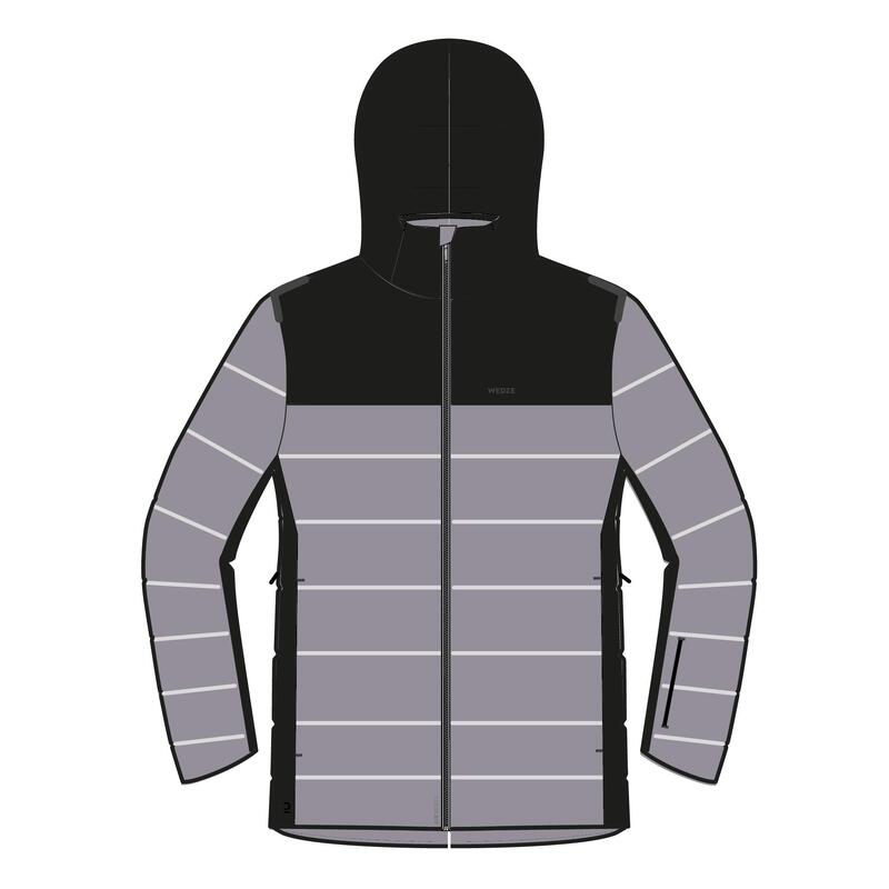 Erkek Şişme Kayak Montu - Gri/Siyah - Warm 500