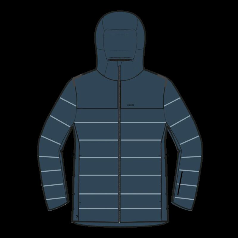 Erkek Şişme Kayak/Snowboard Montu - Petrol Mavisi - 500 Warm