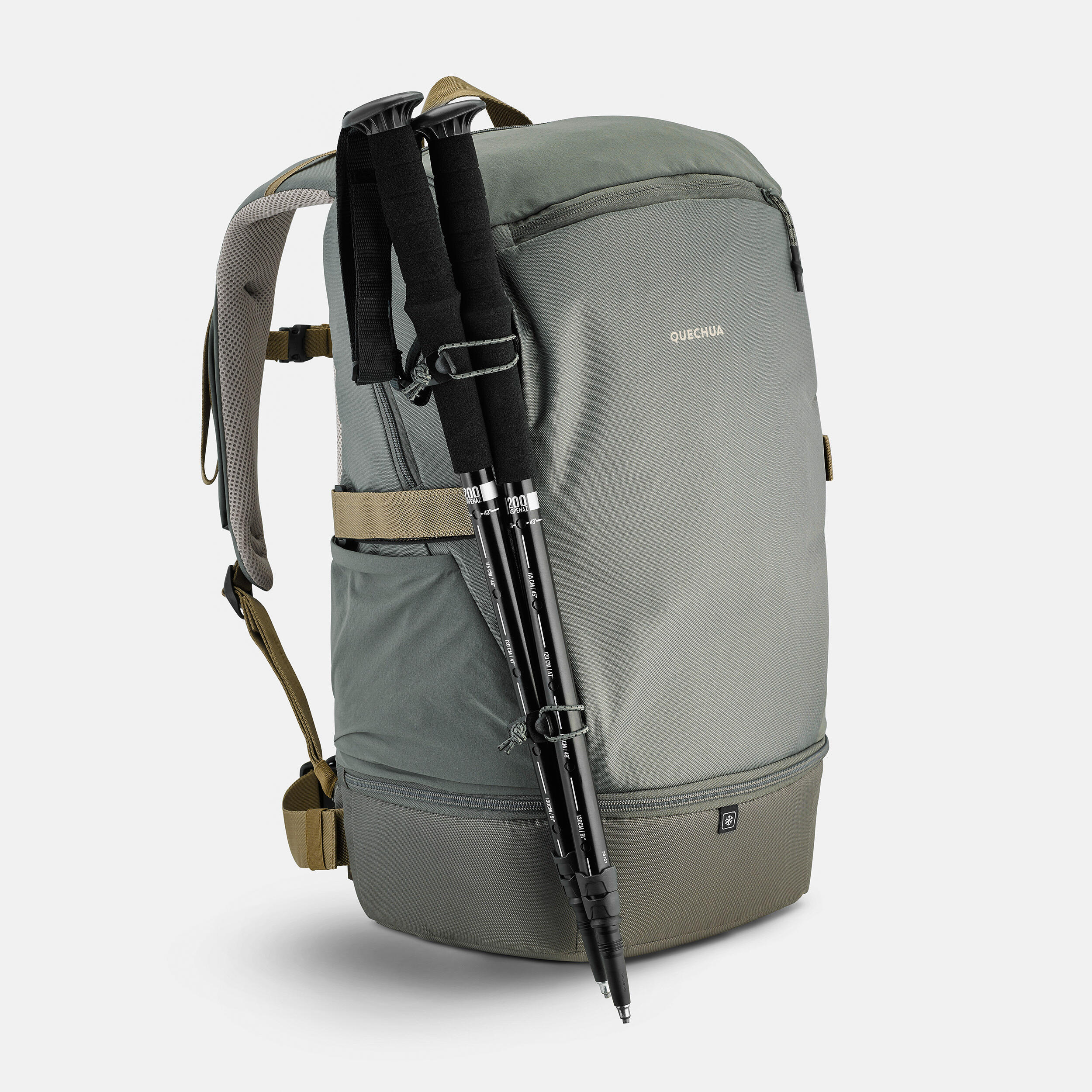 Arpenaz 500 30L insulated hiking backpack - Ice grey - Decathlon
