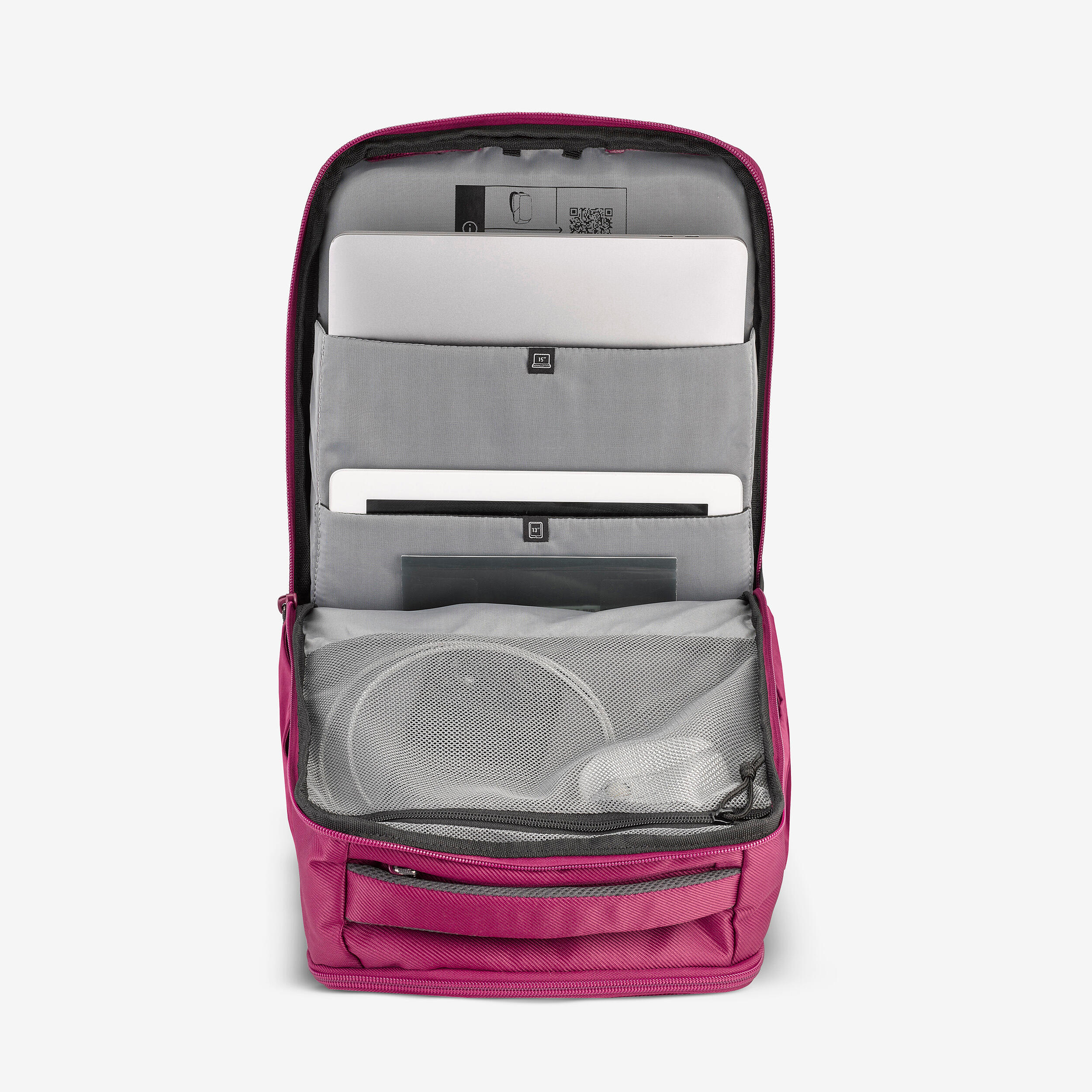 QUECHUA Turistický batoh Escape 500 s množstvom vreciek 23 l fialový 23 l · záber 9
