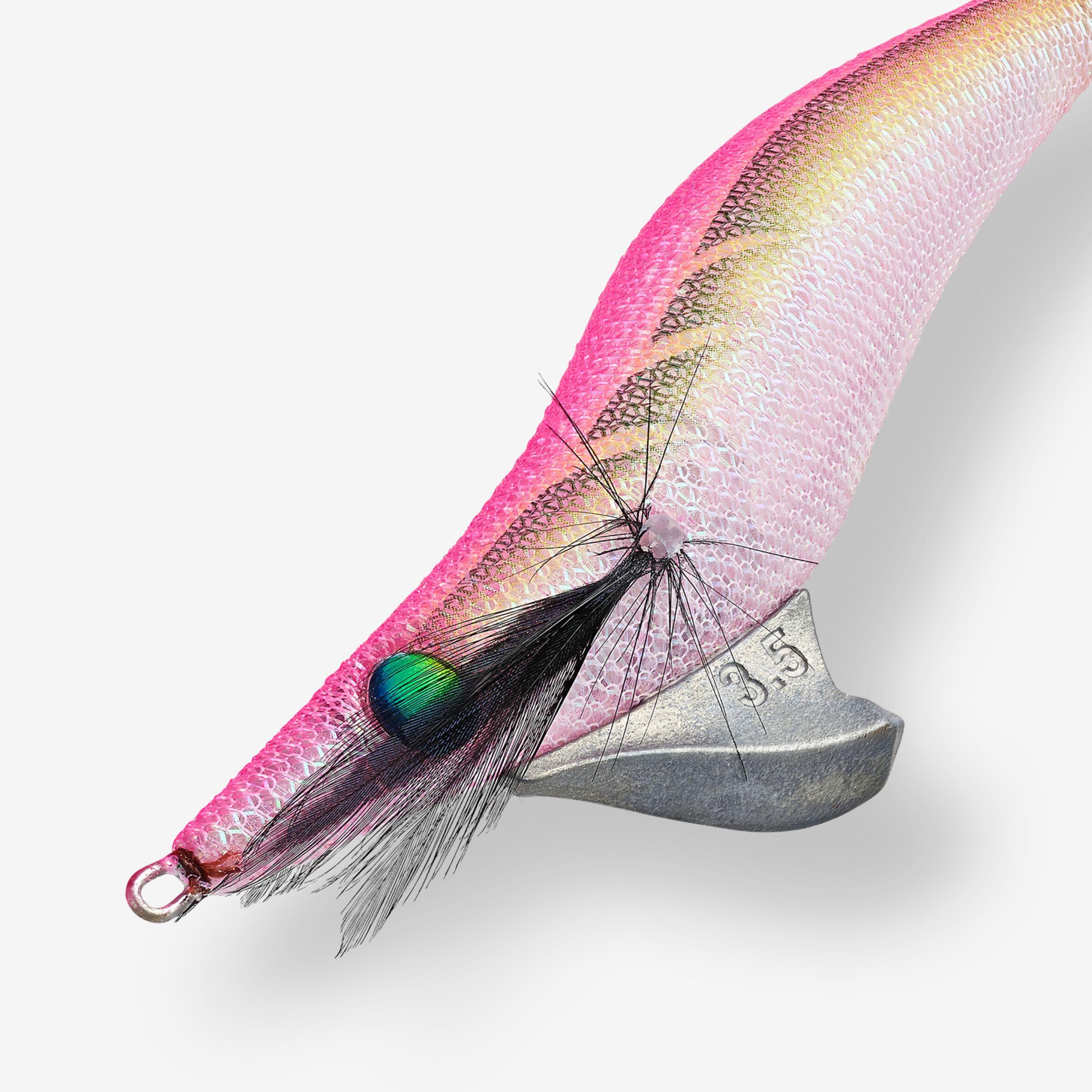 Cuttlefish and squid fishing shallow sinking jig EBIKA 3.5/135 Neon pink 3/4