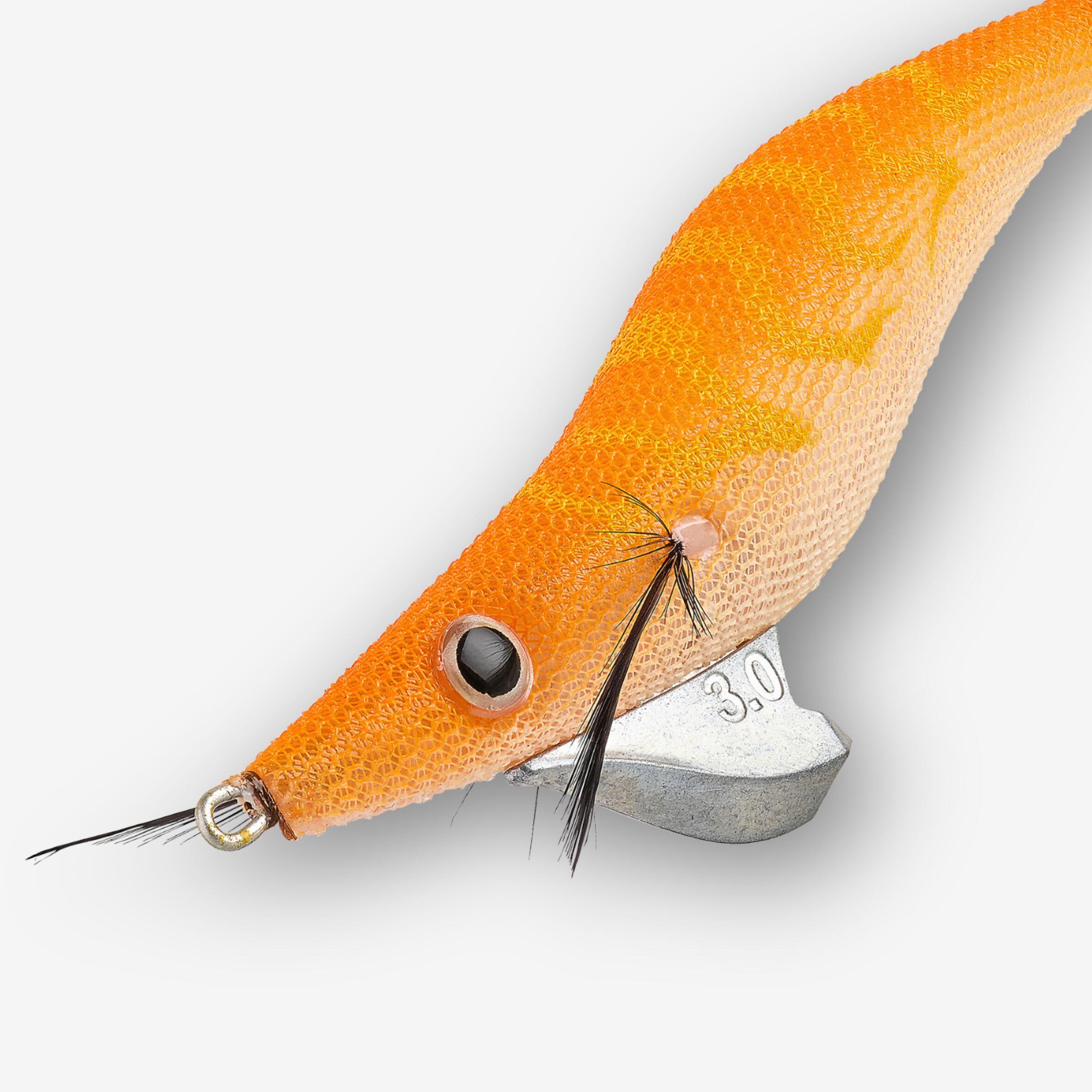 Sea fishing for cuttlefish and squid sinking jig EBI S 3.0/120 Orange 3/4