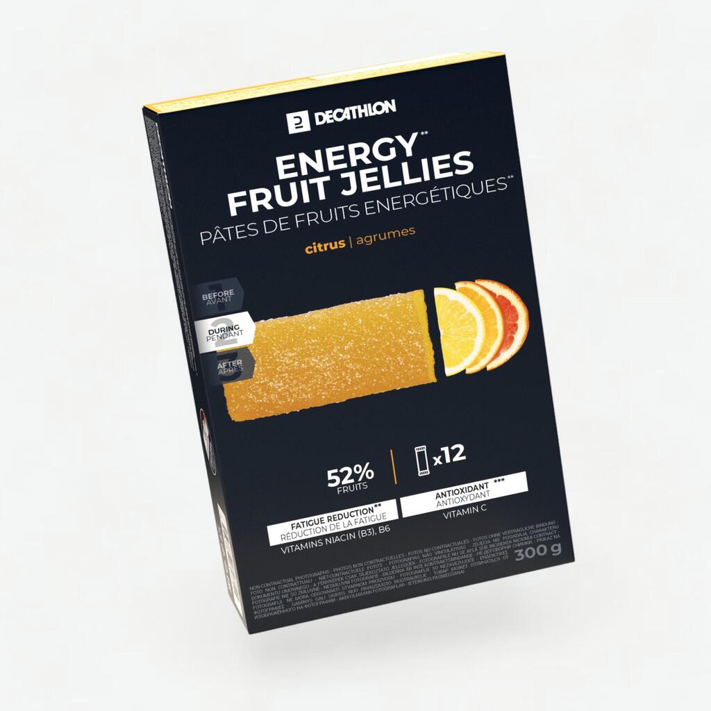 Augļu želeja enerģijai ar citrusu garšu “Ecosize Energy Fruit Jellies”,12 x 25 g