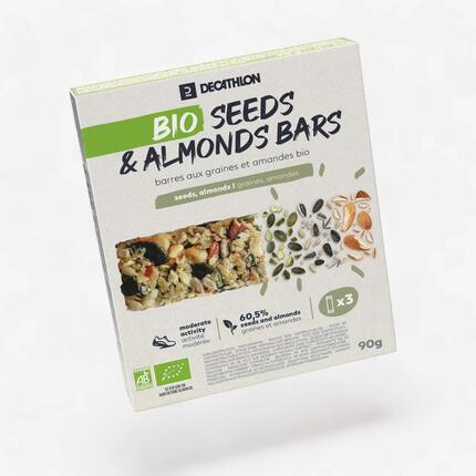 Barres aux graines et aux amandes bio et sans gluten x3
