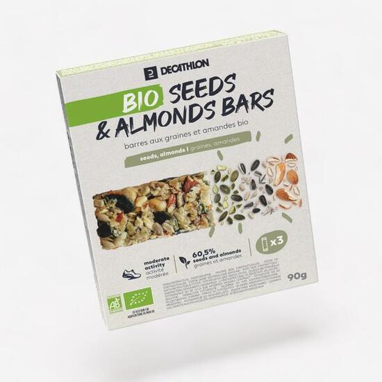 Barres aux graines et aux amandes bio et sans gluten x3