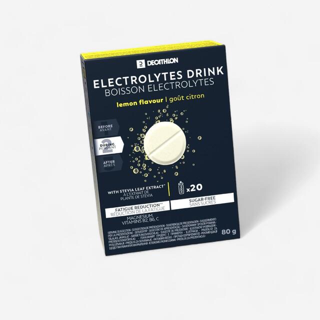 Sugar-free electrolyte drink effervescent tablets lemon 20x4gr