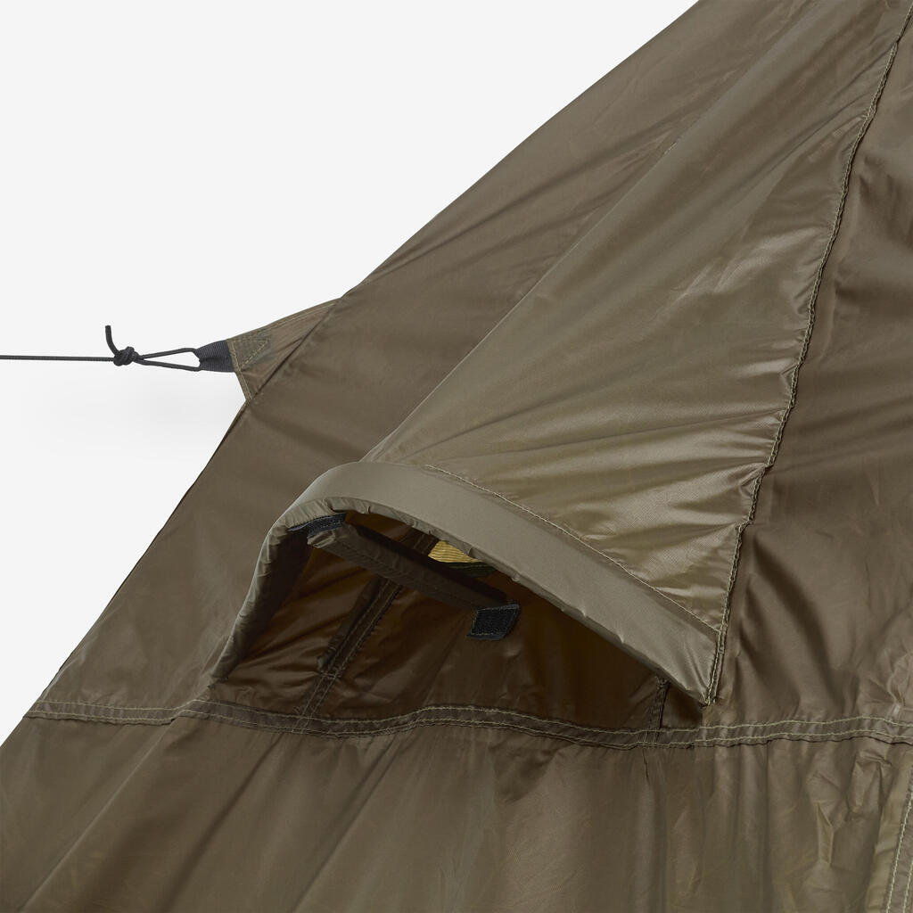 Tarp Teepee Bushcraft Bivouac Waterproof 2 Person+ Khaki