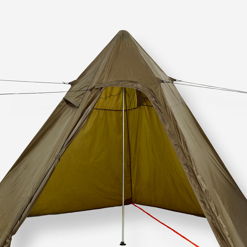 Waterdichte tipi tarptent voor bushcraften wildkamperen 2 personen+ kaki