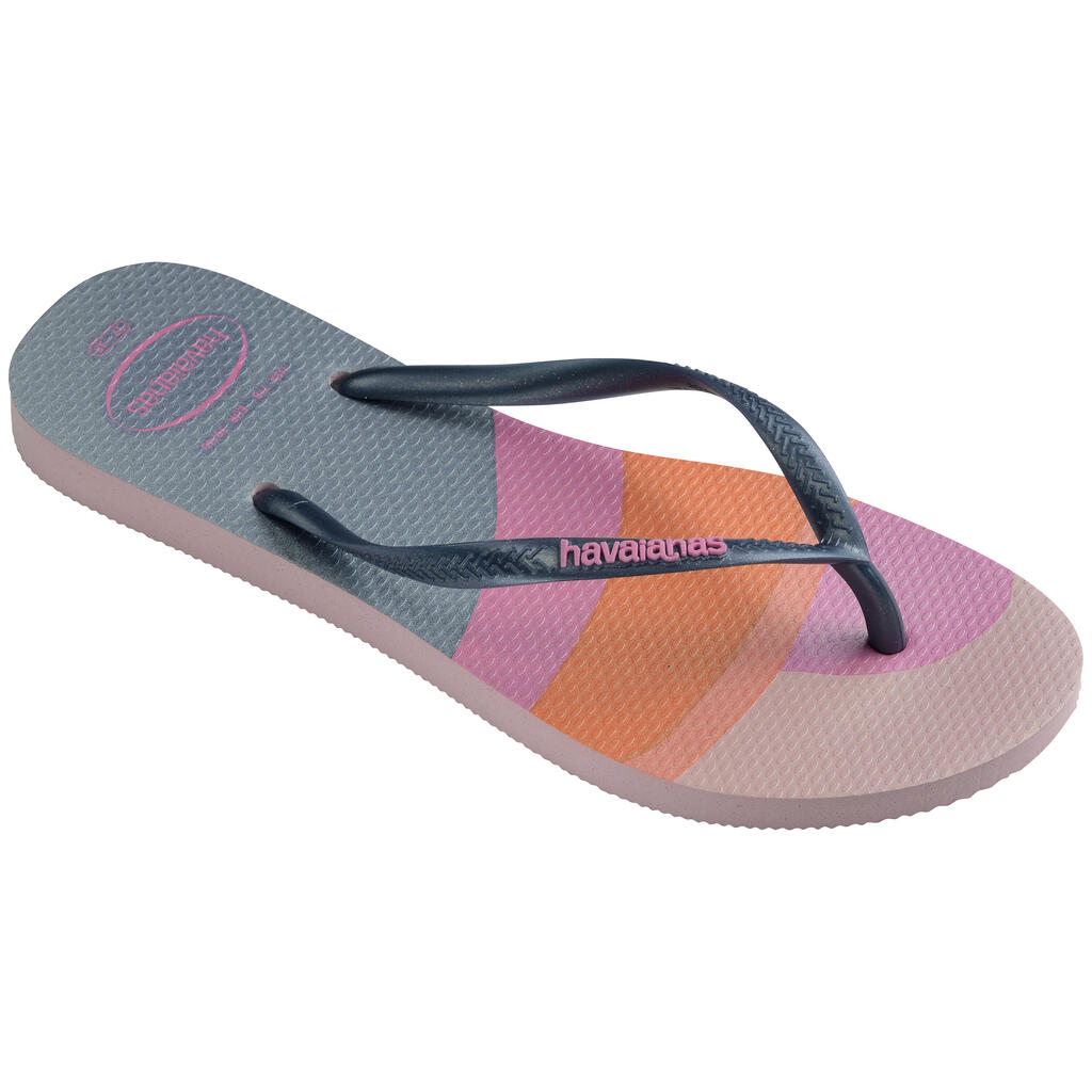 Women's Flip-Flops - Slim pallet glow pink