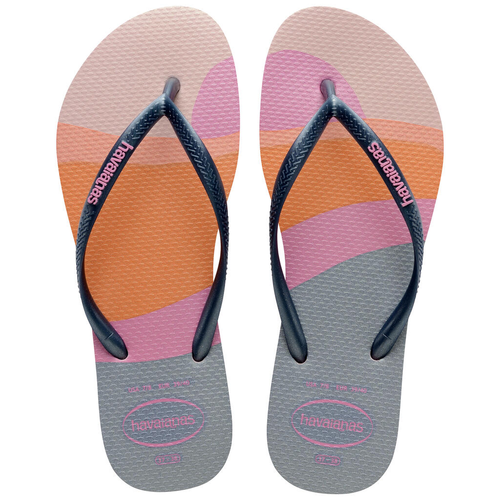 Women's Flip-Flops - Slim pallet glow pink