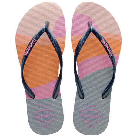 Women's Flip-Flops - Slim pallet glow pink