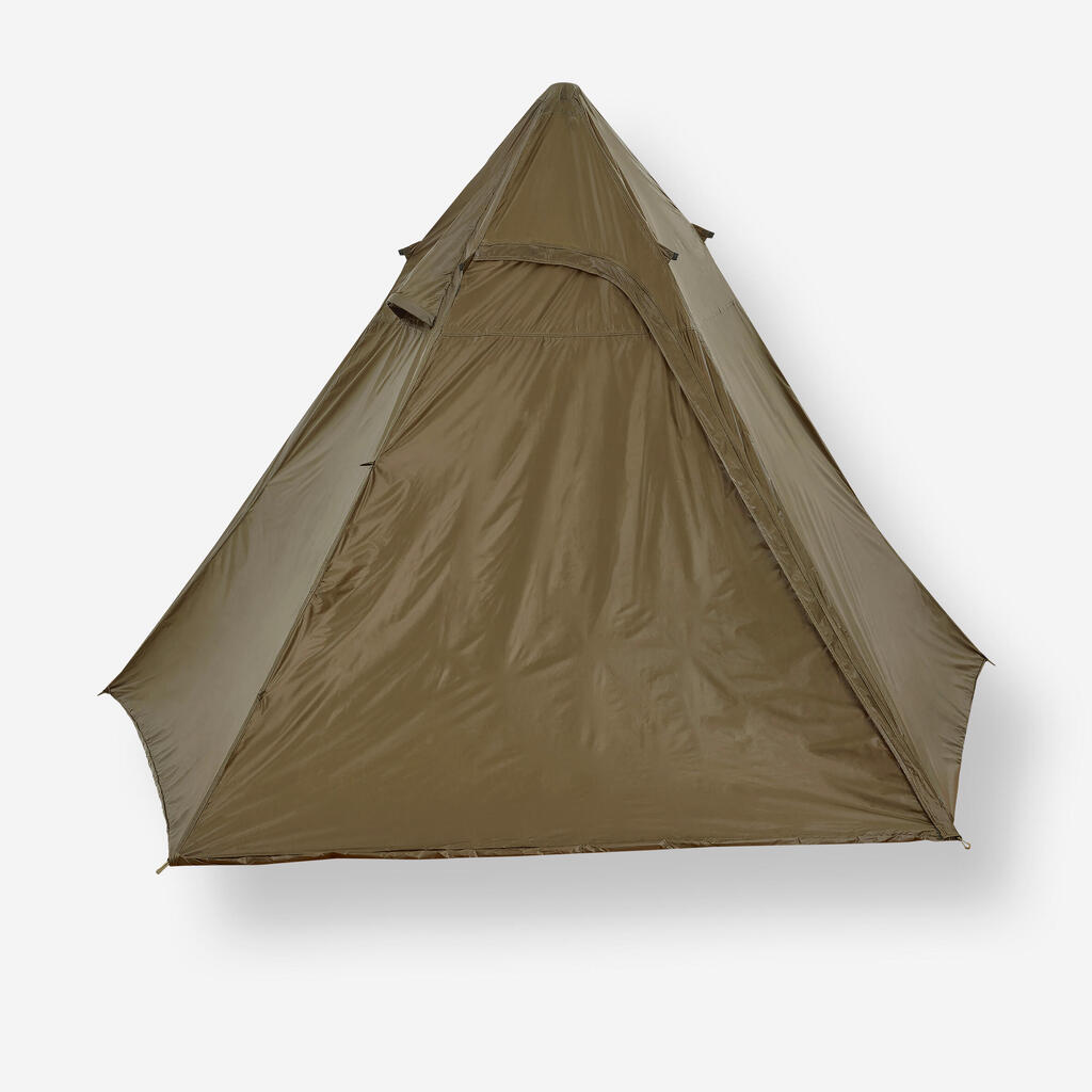 Tarp Teepee Bushcraft Bivouac Waterproof 2 Person+ Khaki