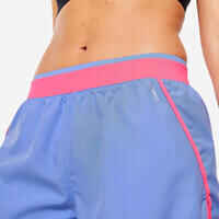 Women's Fitness Loose Shorts - Fuchsia/Green