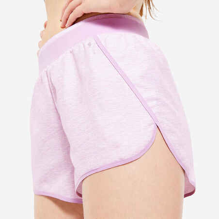 Women's Fitness Loose Shorts - Blue/Pink