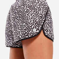 Women's Fitness Loose Shorts - Black/White