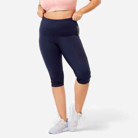 Capri Cintura Alta Fitness Cardio Mujer Azul Oscuro