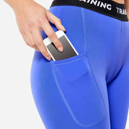 Women's Cardio Training Comfortable and Soft Long Leggings - Blue