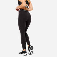 Leggings Largos Cardio Training Mujer Negro Confort Suavidad