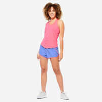 Women's Fitness Loose Shorts - Fuchsia/Green