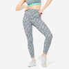 Sportleggings Damen mit hohem Taillenbund - bedruckt