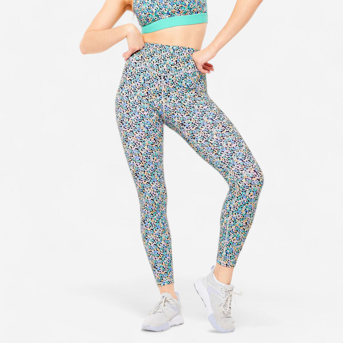 Legging taille haute fitness cardio femme imprimé