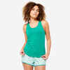 Sieviešu sporta muguras kardiofitnesa bezpiedurkņu krekls “My Top”, zaļš
