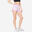 Fitnessshort voor dames loose fit blauw/roze