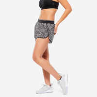 Women's Fitness Loose Shorts - Black/White