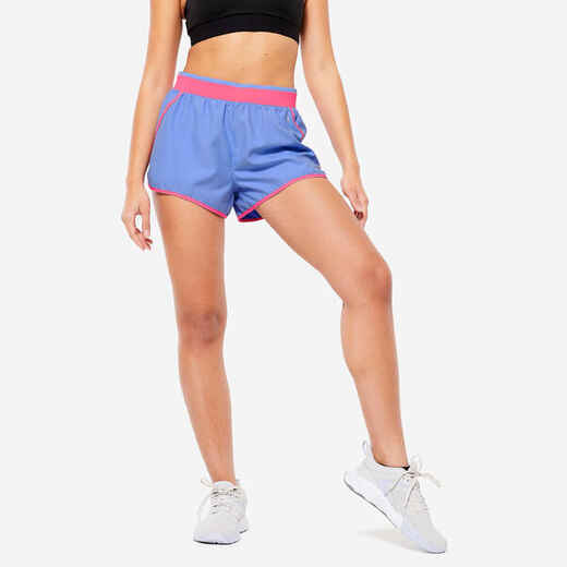 
      Women's Fitness Loose Shorts - Fuchsia/Green
  