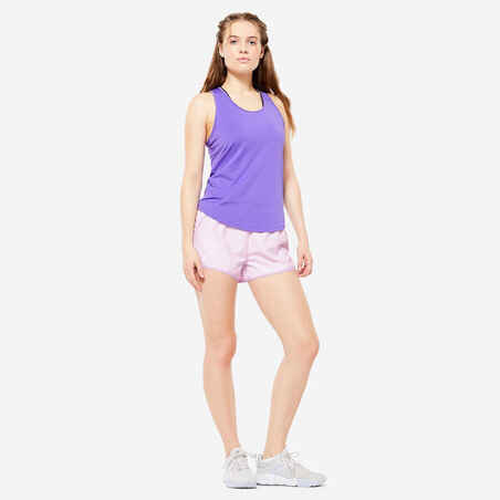 Women's Fitness Loose Shorts - Blue/Pink