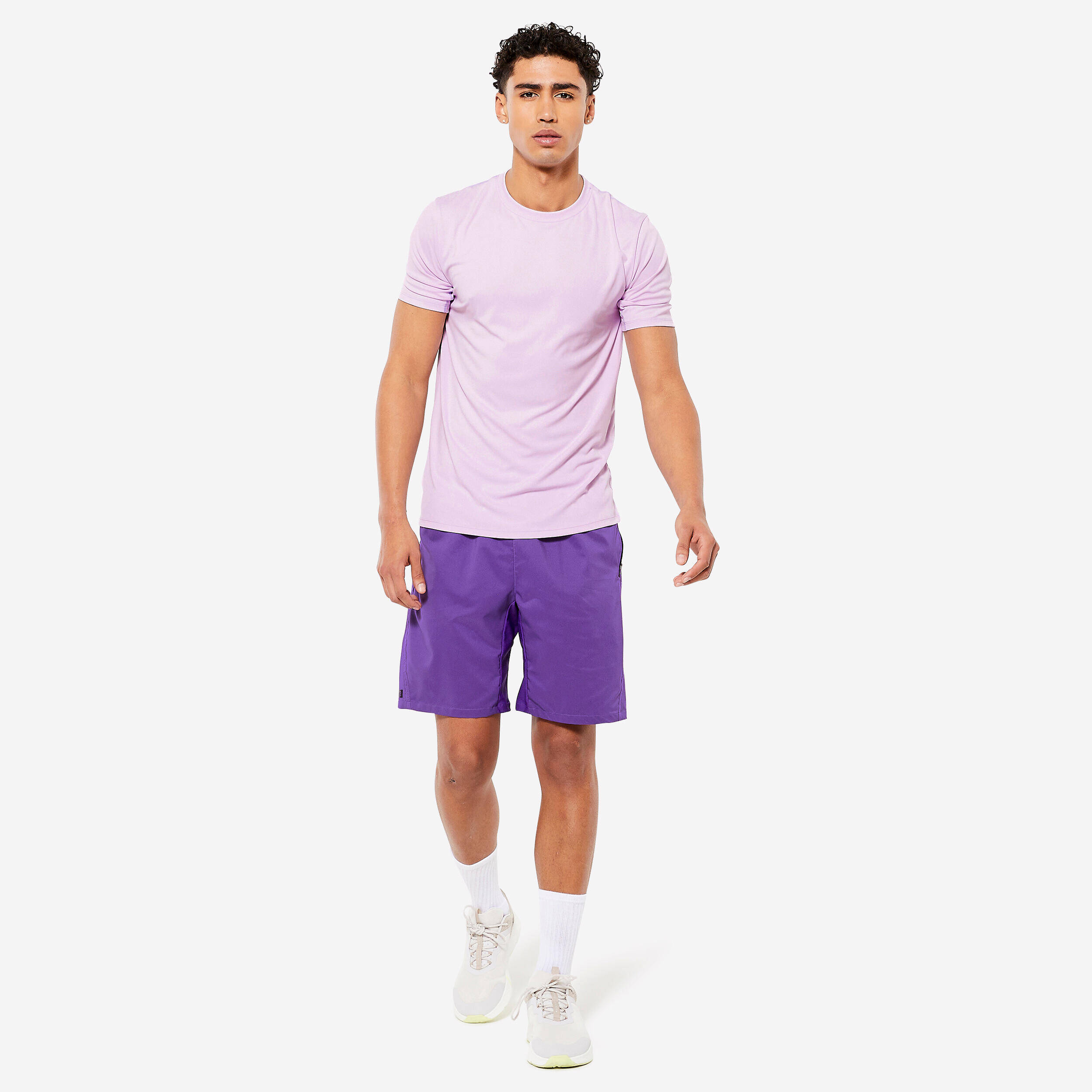 Men's Fitness Breathable Essential Short-Sleeved Crew Neck T-Shirt - Mauve -  2