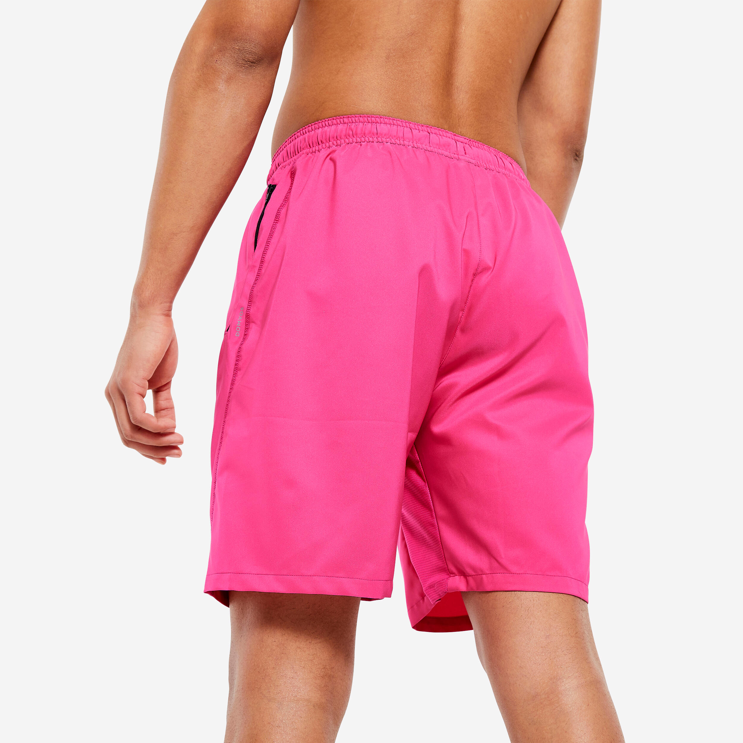 Men's Zip Pocket Breathable Essential Fitness Shorts - Pink 5/6