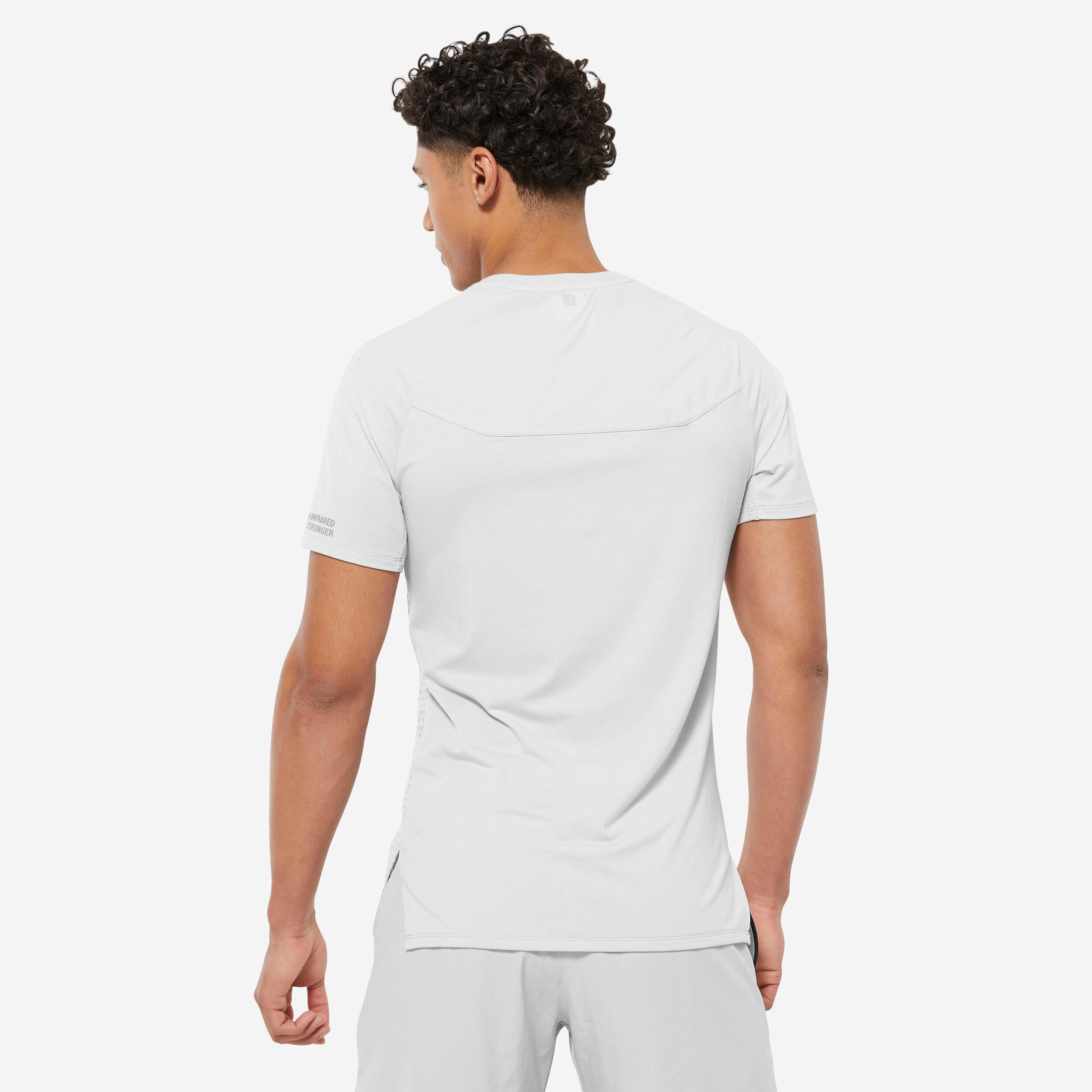 Camiseta Cross Training Hombre Gris Manga Corta Celliant 7/9