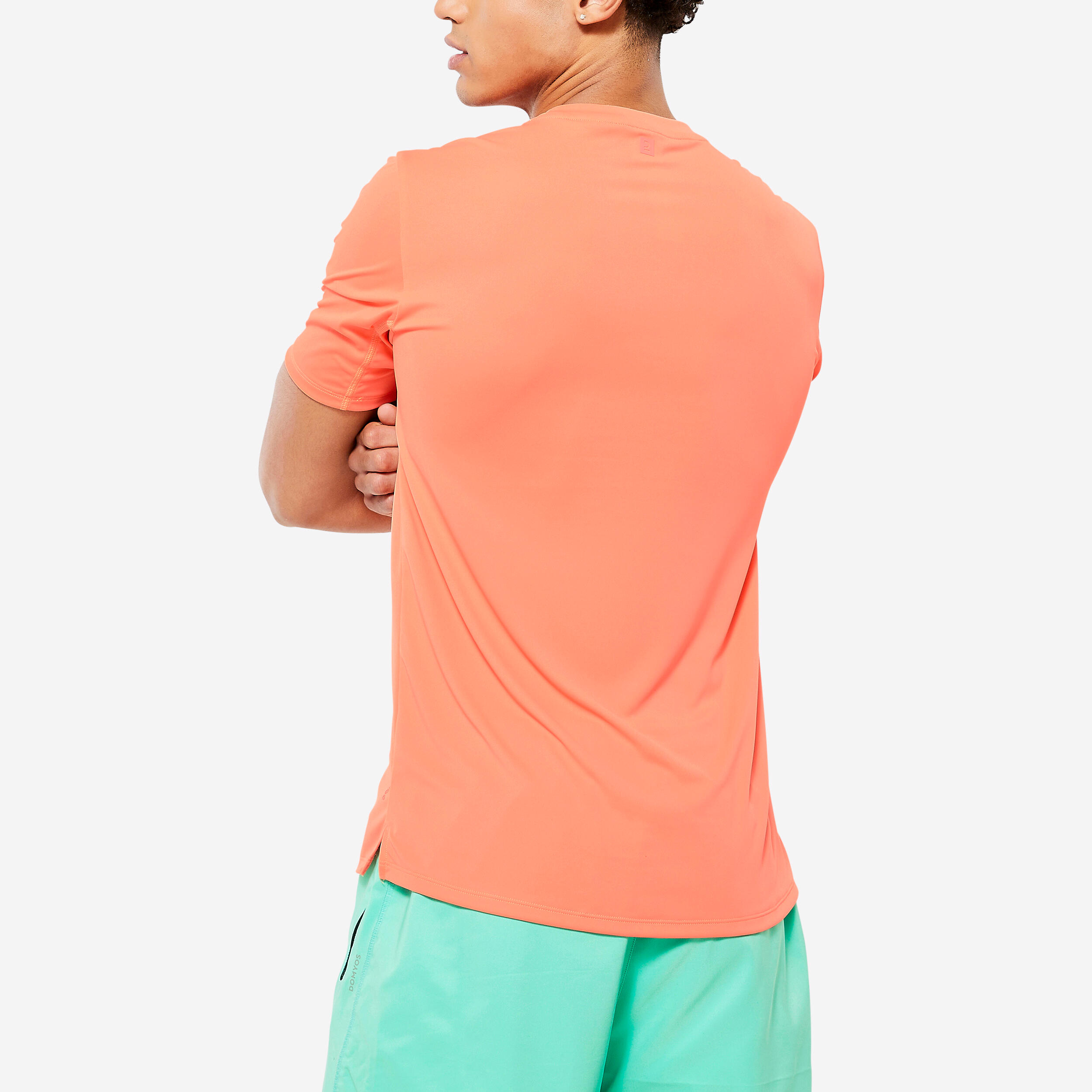 Men's Fitness Breathable Essential Short-Sleeved Crew Neck T-Shirt - Orange 6/6