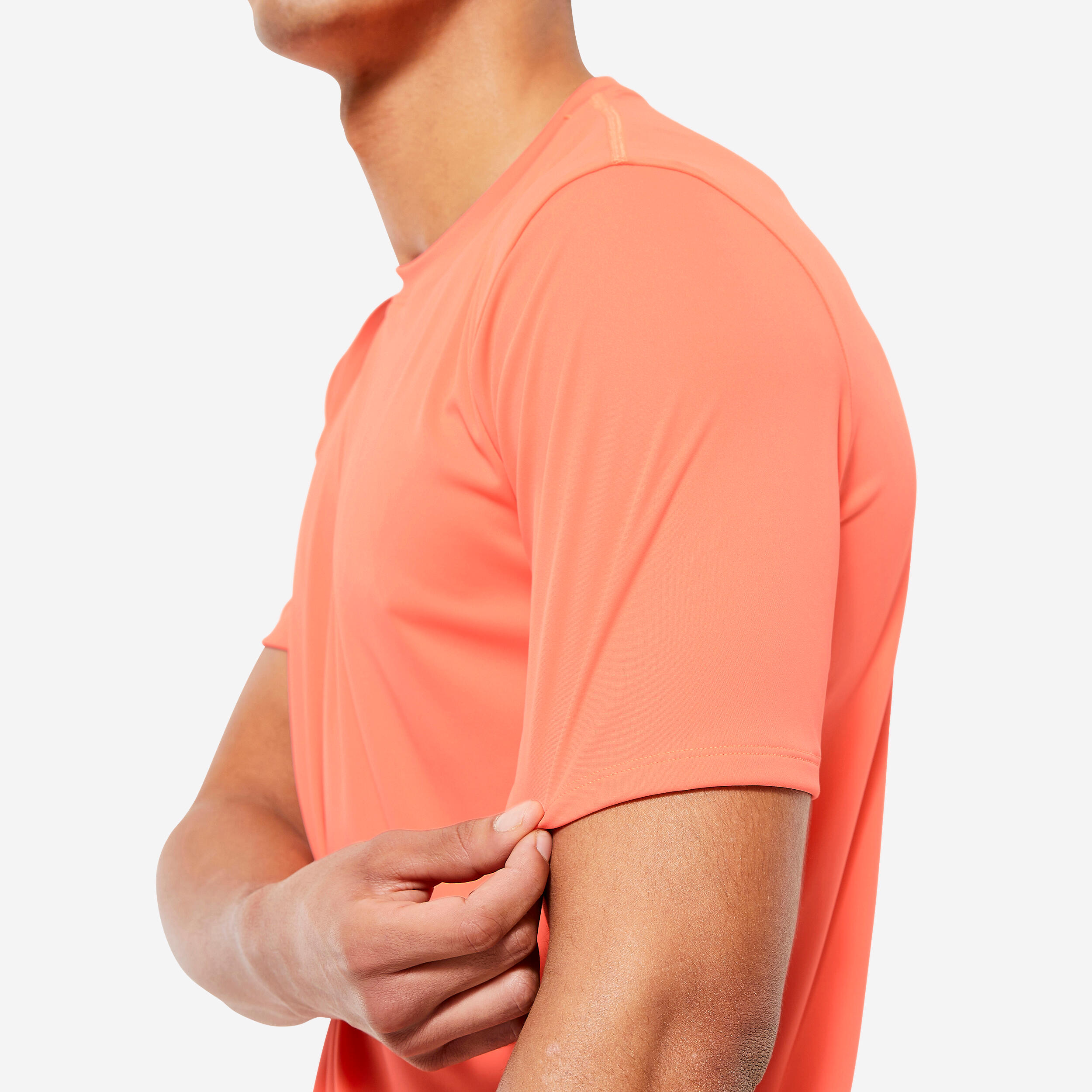 Men's Fitness Breathable Essential Short-Sleeved Crew Neck T-Shirt - Orange 4/6