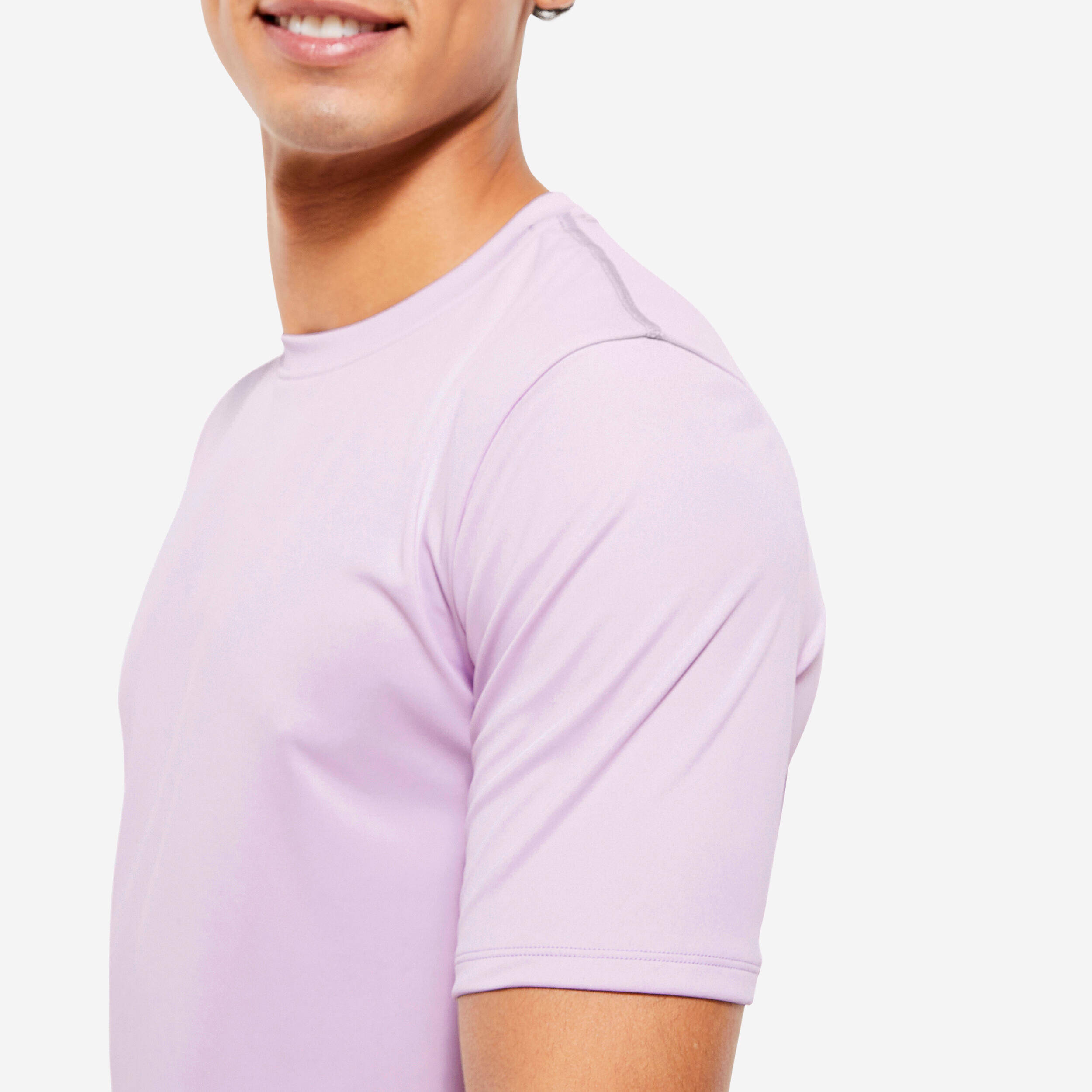 Men's Fitness Breathable Essential Short-Sleeved Crew Neck T-Shirt - Mauve -  4