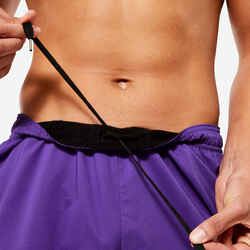 Men's Zip-Pocket Breathable Essential Fitness Shorts - Purple