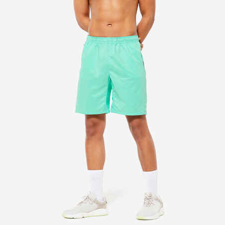 Kratke hlače za fitness 120 Essential prozračne muške zelene