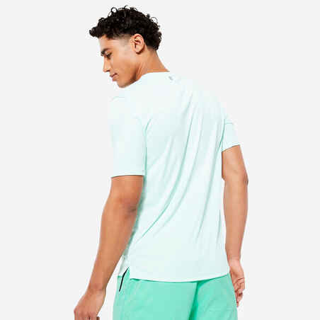 Vyrų orui laidūs kūno rengybos marškinėliai apvalia apykakle „Essential“, žali