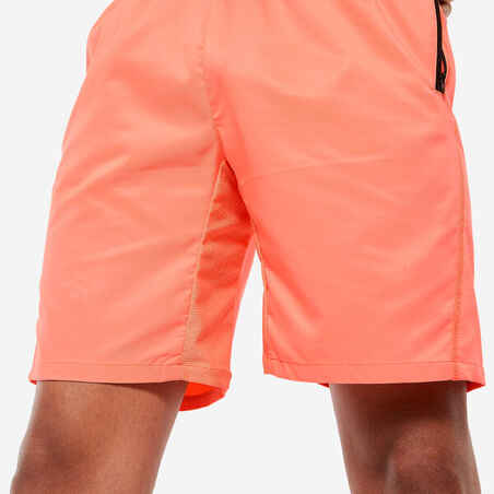 Ανδρικό διαπνέον σορτς γυμναστικής με τσέπη με φερμουάρ Essential - Πορτοκαλί