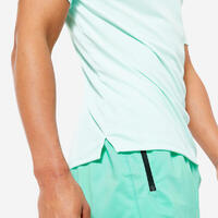 Majica kratkih rukava za fitnes prozračna s okruglim izrezom muška - zelena