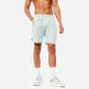 Kratke hlače za fitness 120 Essential prozračne muške zelene