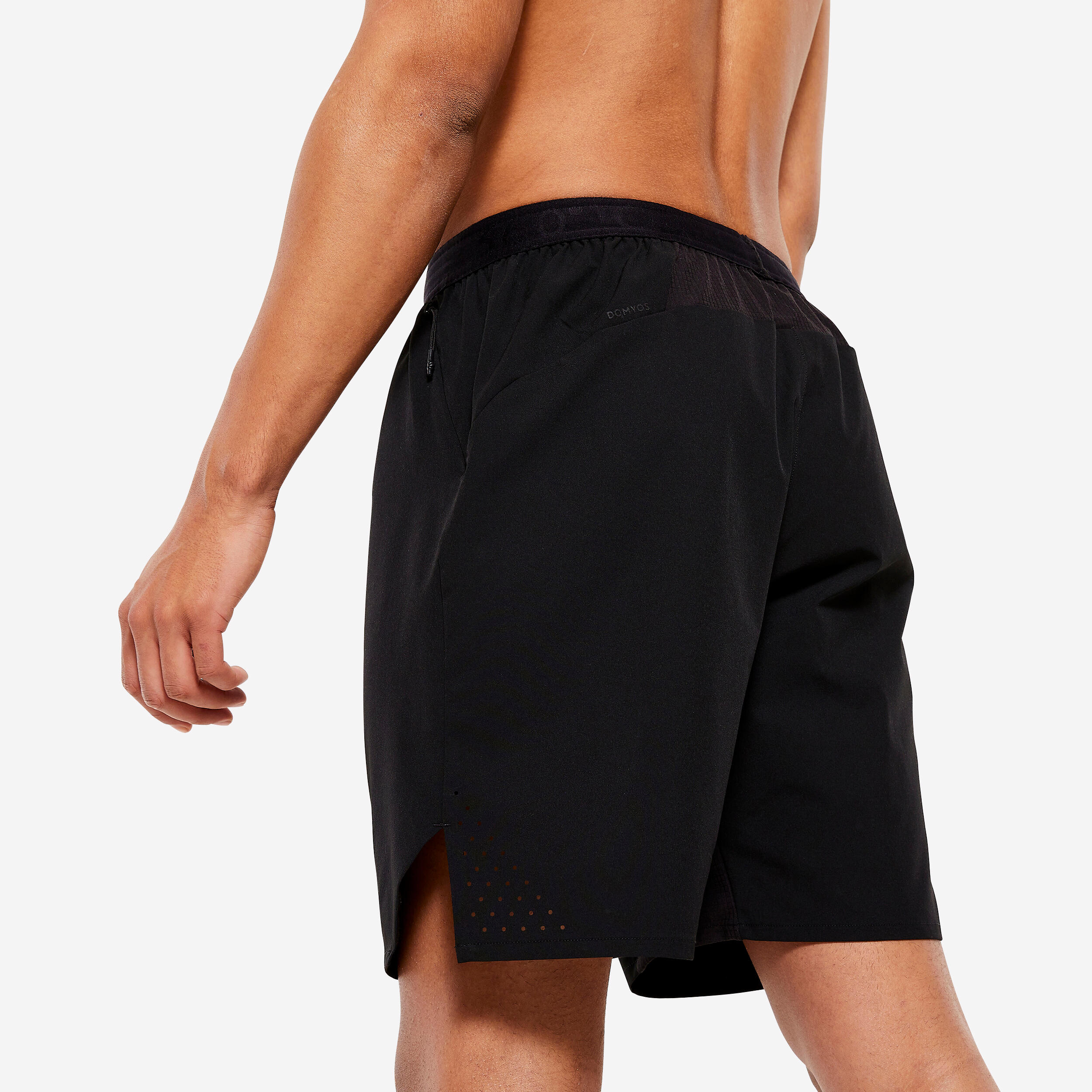 Men's Breathable Zip Pocket Cross Training Performance Shorts - Black 4/5