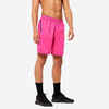 Kratke hlače za fitness Essential prozračne s džepom na zatvarač muške ružičaste