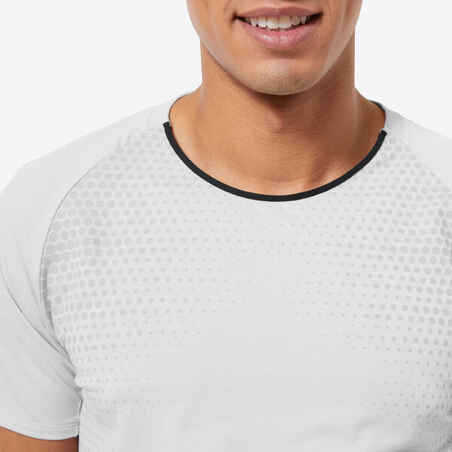 Men's Cross Training Breathable Short-Sleeved Performance T-Shirt Grey Celliant