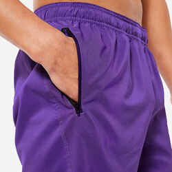 Men's Zip-Pocket Breathable Essential Fitness Shorts - Purple